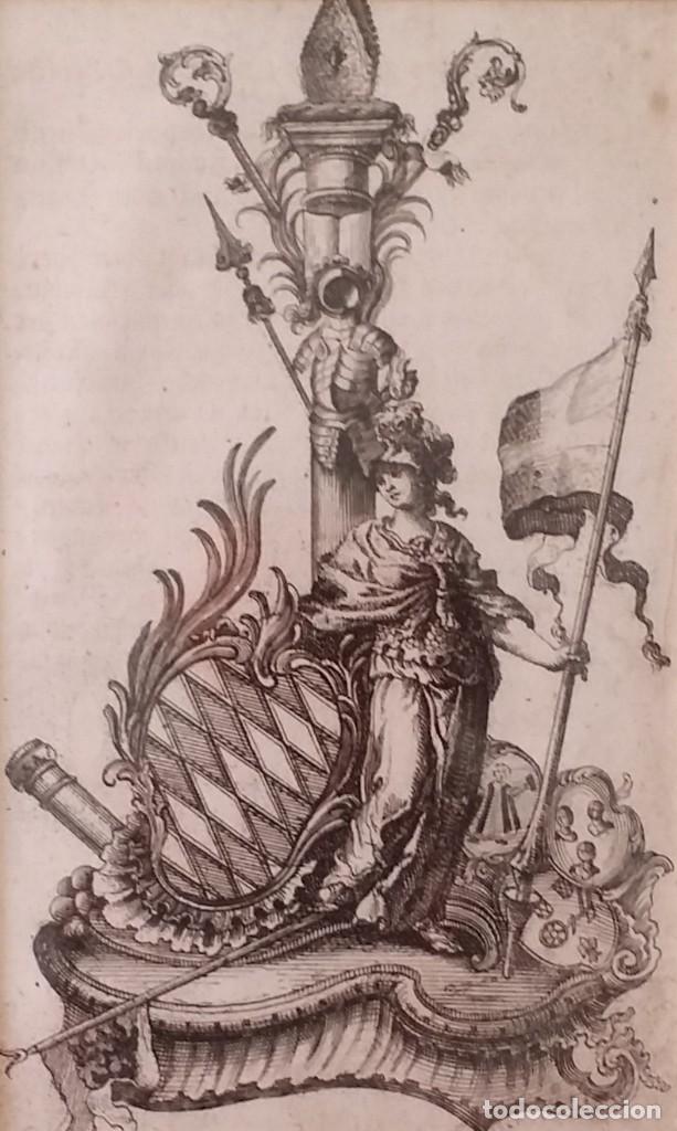 Arte: Mascaron (Minerva), aguafuerte siglo XVII - Foto 2