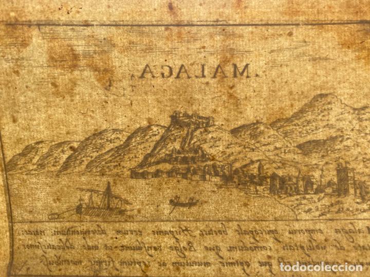 Arte: GRABADO ORIGINAL DE 1600 APROX. MALAGA , - Foto 2