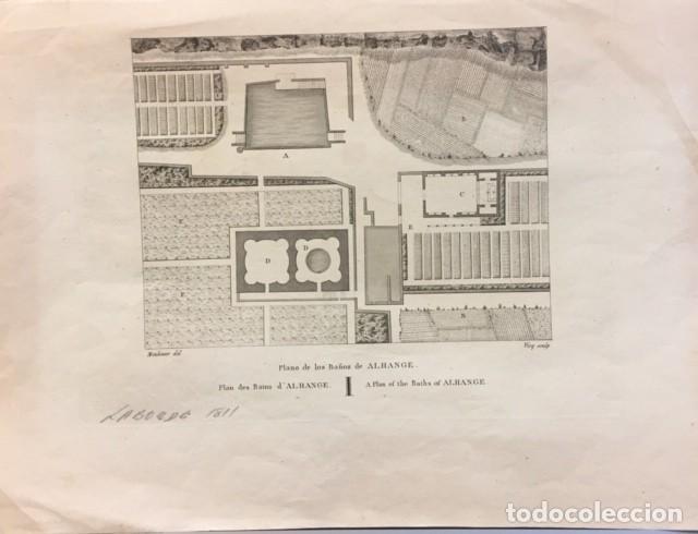 Art: PLANO DE LOS BA&Ntilde;OS DE ALHANGE, MOULINIER Y VIC. DE LABORDE 1811