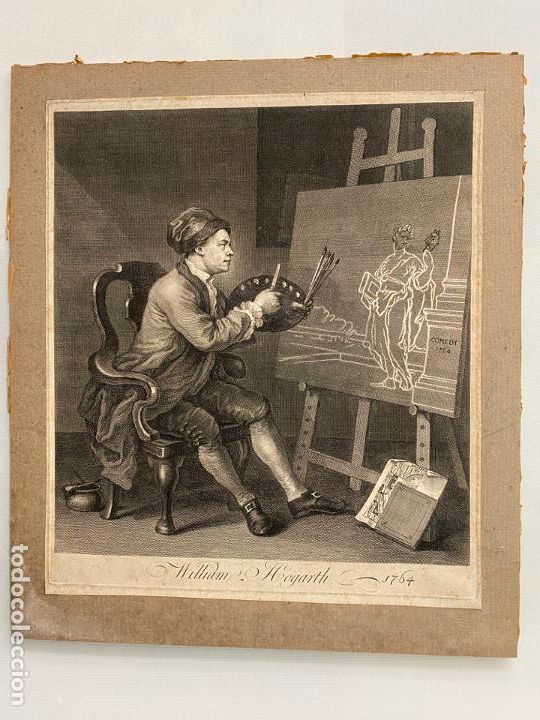 william hogarth , selbstporträt des künstlers, Comprar