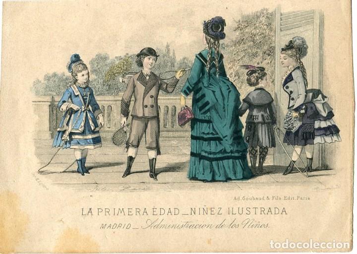 Art: Figurines de moda infantil - Grabados coloreados de Jules David - 1870