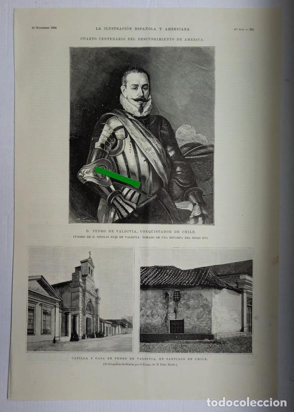 Arte: D. PEDRO DE VALDIVIA, CONQUISTADOR DE CHILE Y SU CASA DE SANTIAGO DE CHILE