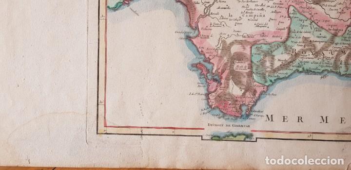 Arte: Mapa de Espa&ntilde;a Meridional 1751. R.Vaugondy - Foto 4