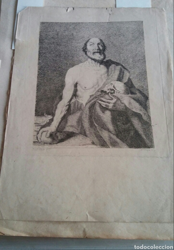 Arte: Grabado Ram&oacute;n Bayeu - S. Jerome - 1766-1793 (circa) - Foto 2