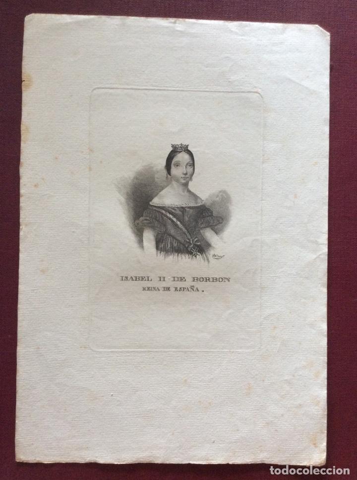 Arte: ISABEL II REYNA DE ESPA&Ntilde;A - GRABADO - Foto 1
