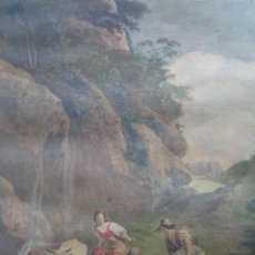 Arte: PIERRE-FRANÇOIS MARTENASIE (1729-1787). L´ABREUVOIR AGREABLE ET CHAMPÊTRE. GRABADO EN COLOR. . Lote 200165636