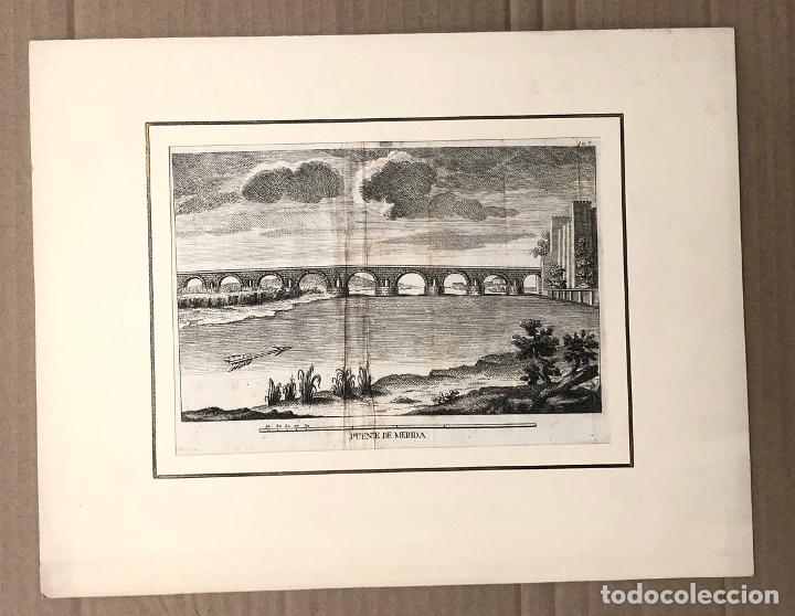 Arte: GRABADO PUENTE DE MERIDA. SIGLO XVIII - Foto 2