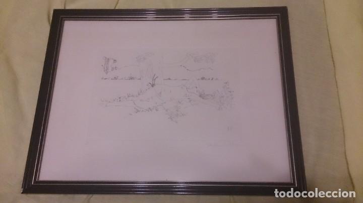 Art: GRABADO DE SE&Ntilde;ORA TUMBADA FIRMADA 45x35ctms