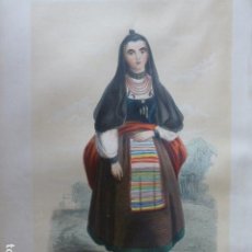 Arte: SALAMANCA MUJER GRABADO 1848 IMPRESO EN PARIS 16,5 X 26,5 CMTS