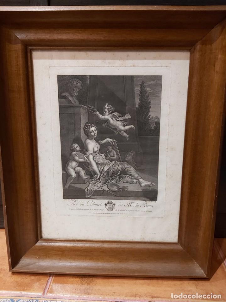 Arte: Grabado antiguo enmarcado - Foto 1