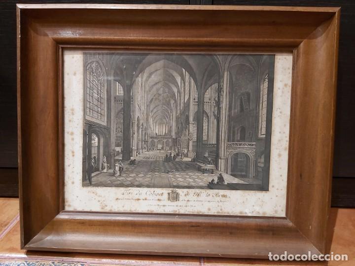 Arte: Grabado antiguo enmarcado - Foto 1