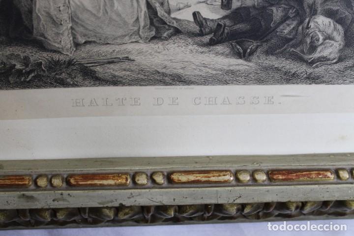 Arte: VAN LOO , HALTE DE CHASSE, LITOGRAF&Iacute;A - Foto 3
