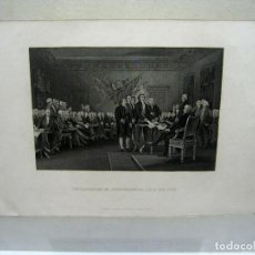 Arte: DECLARATION OF INDEPENDENCE 4 DE JULIO 1776 - DECLARACION DE INDEPENDENCIA DE ESTADOS UNIDOS EEUU. Lote 202371185