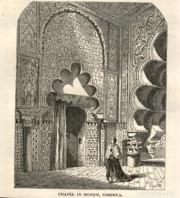 Kunst: Original - A&ntilde;o 1853 - Mezquita Cordoba - Wanderings in Spain - Theophile Gautier