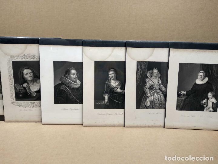 Arte: Lote 6 grabados personajes Royal Dresden Gallery Payne&acute;s 1850