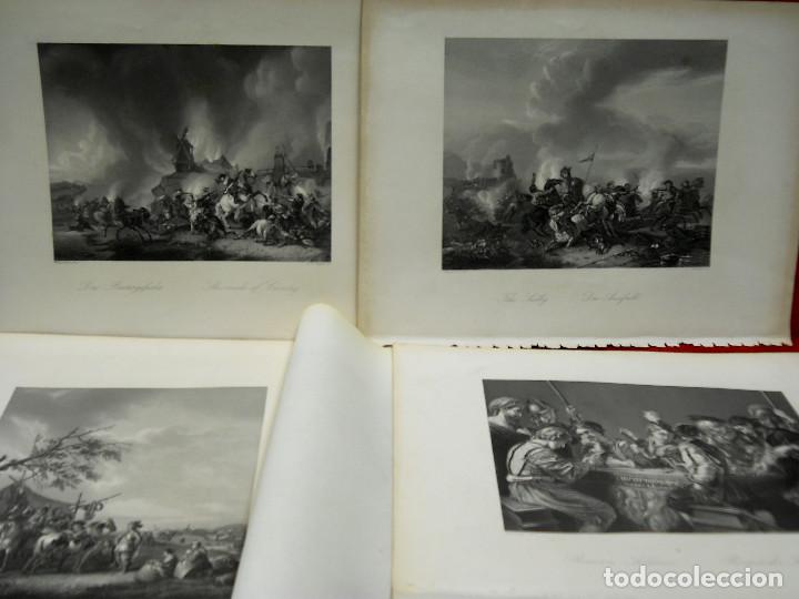 Arte: Lote 4 grabados tematica militar Royal Dresden Gallery Payne&acute;s 1850