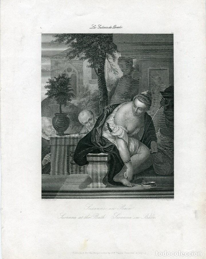 Art: Susana en el ba&ntilde;o - Grabado de A. H. Payne seg&uacute;n el Veron&eacute;s - Dresde