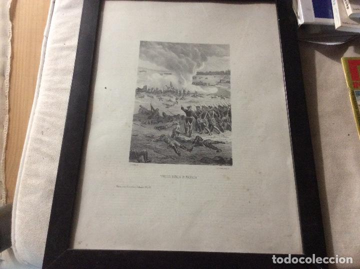 Kunst: Litografia riera editor 1880 serra funesta batalla de plasencia escritos del capitulo 42x32 mas o m