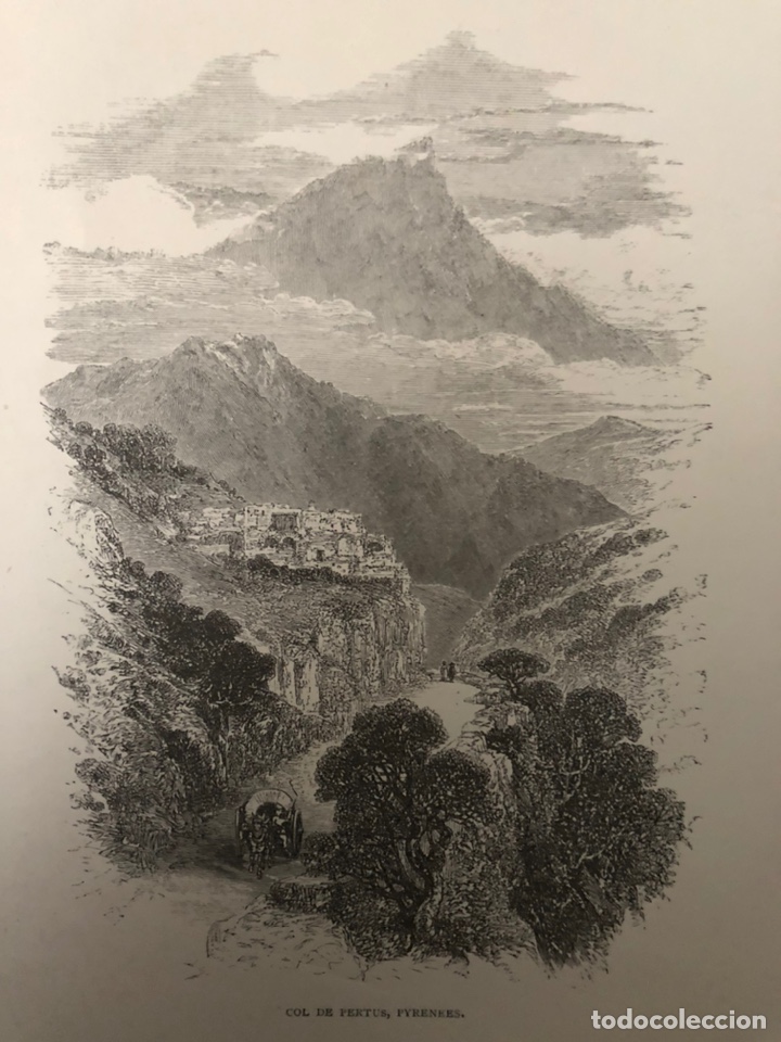 Arte: Grabado de Col de Pertus,Pirineos. - Foto 1