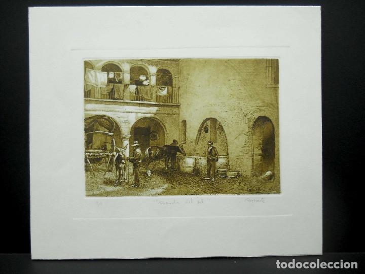 Arte: Posada del Sol grabado de Richarte - Foto 1