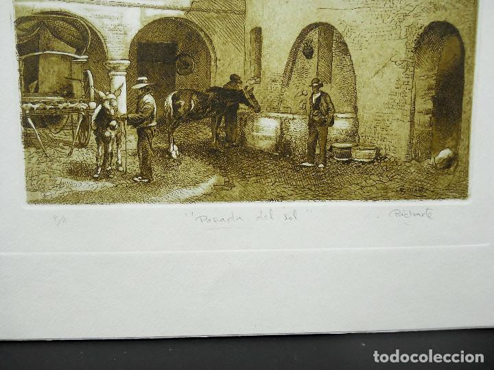 Arte: Posada del Sol grabado de Richarte - Foto 2