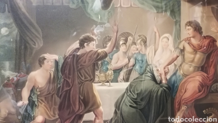 Arte: ANTIGUO MARCO CON GRABADO A COLOR - Foto 2