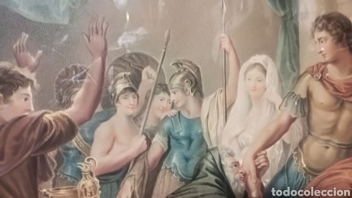 Arte: ANTIGUO MARCO CON GRABADO A COLOR - Foto 3