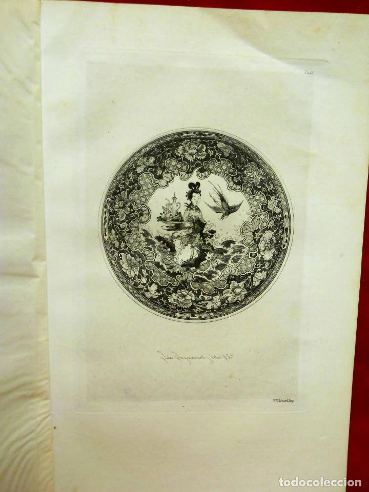 Arte: Planche IV Japon Historia de la Ceramica Eau forte Jacquemart, Gazette des beaux arts 1873