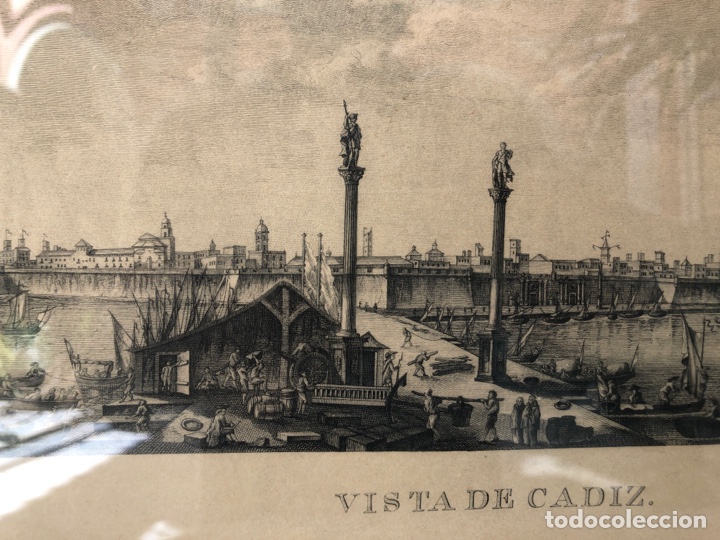 Grabado Vista De C diz Siglo Xviii Comprar Grabados Modernos Siglo 