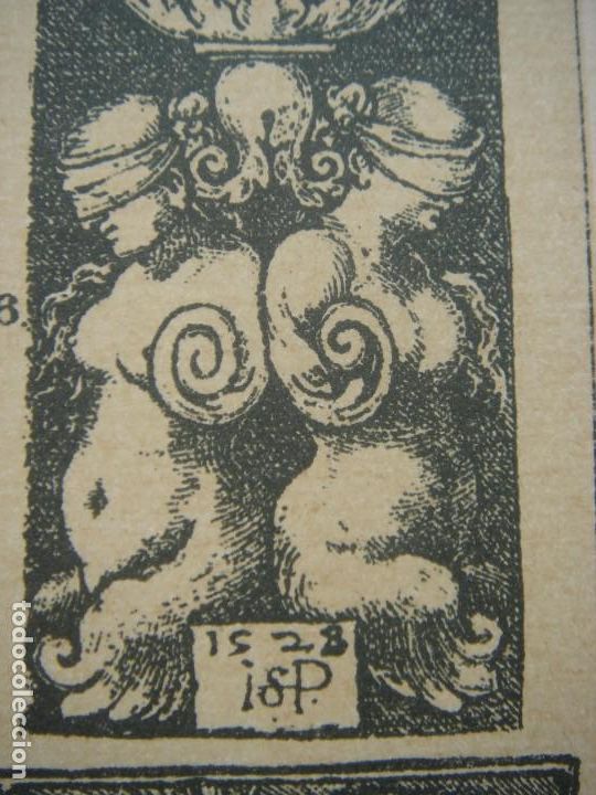 Arte: SOBERBIO GRABADO ARTE RENACIMIENTO ALEM&Aacute;N, TIPOGRAF&Iacute;A, HISTORIA ARTE ORIGINAL 1897 BARCELONA