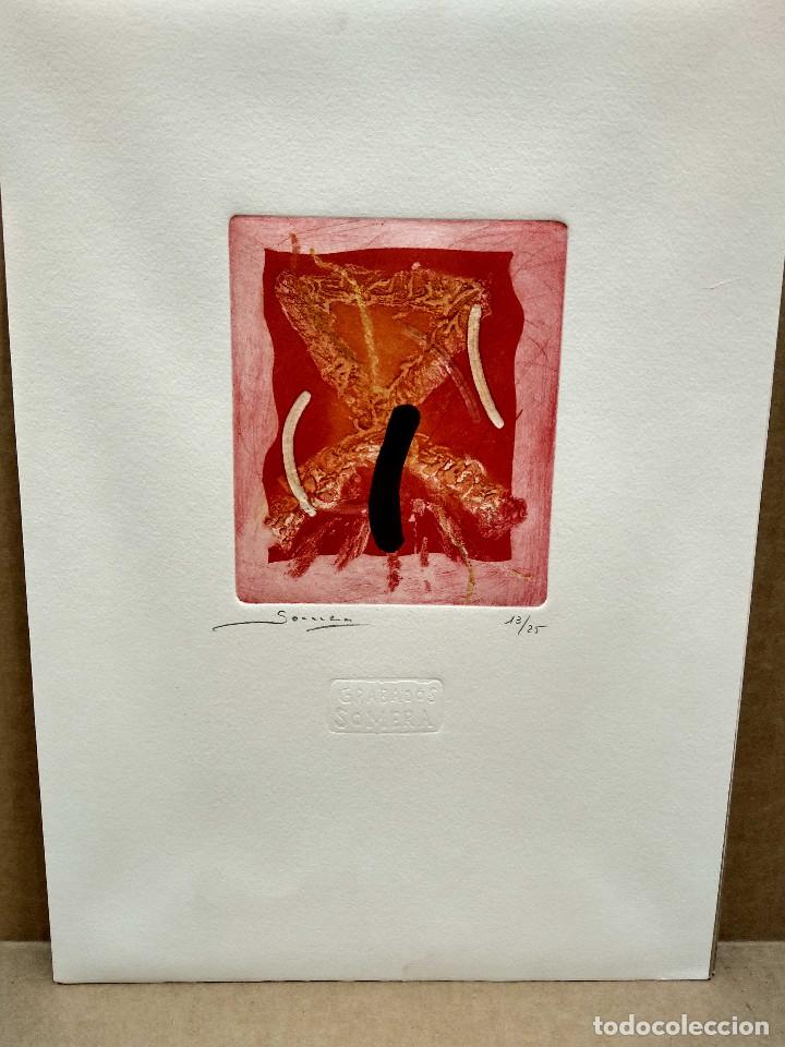 Art: ROJO 13/25 grabado de Somera