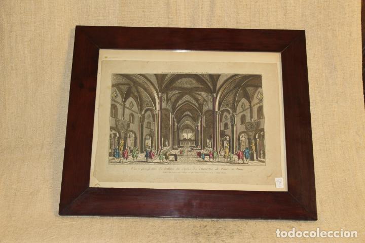 Arte: grabado interior con marco de madera - Foto 1