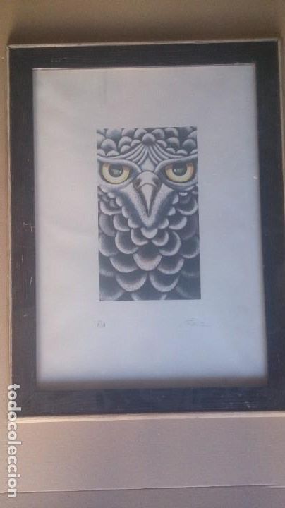 Art: BUEN GRABADO ANTIGUO de b&uacute;ho ( P.A.... PRUEBA DE ARTISTA.) firmado