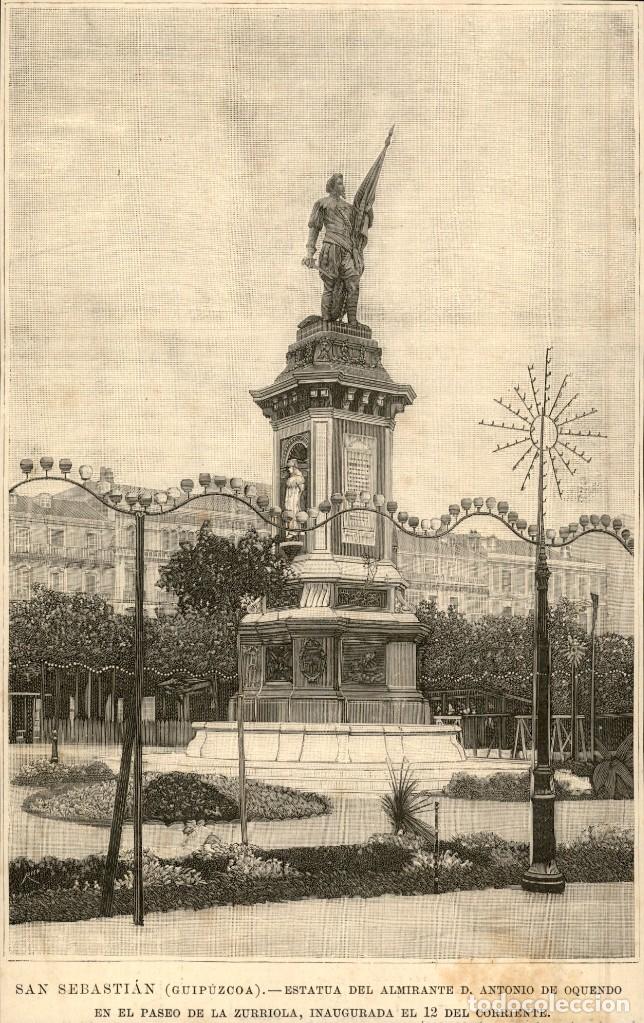 Kunst: 1894 - San Sebatian Donosti Guipuzcoa Almirante Antonio Oquendo La Ilustraci&oacute;n Espa&ntilde;ola y Americana