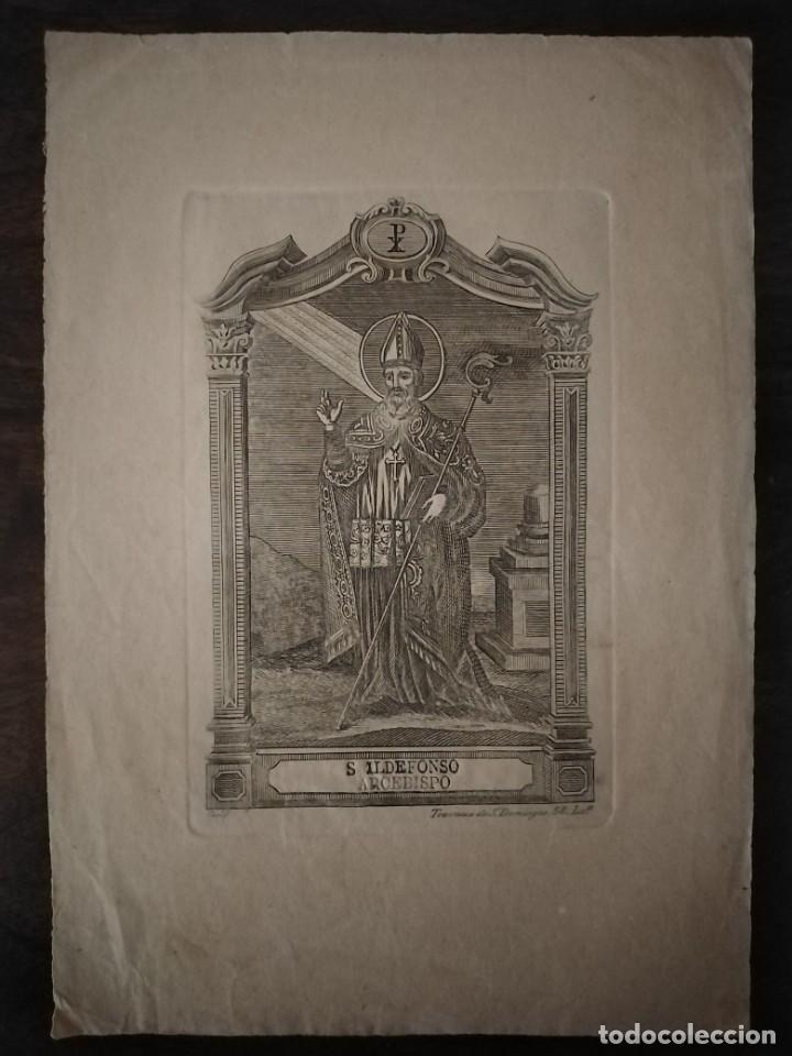 Arte: Antiguo Grabado de San Ildefonso. - Foto 1