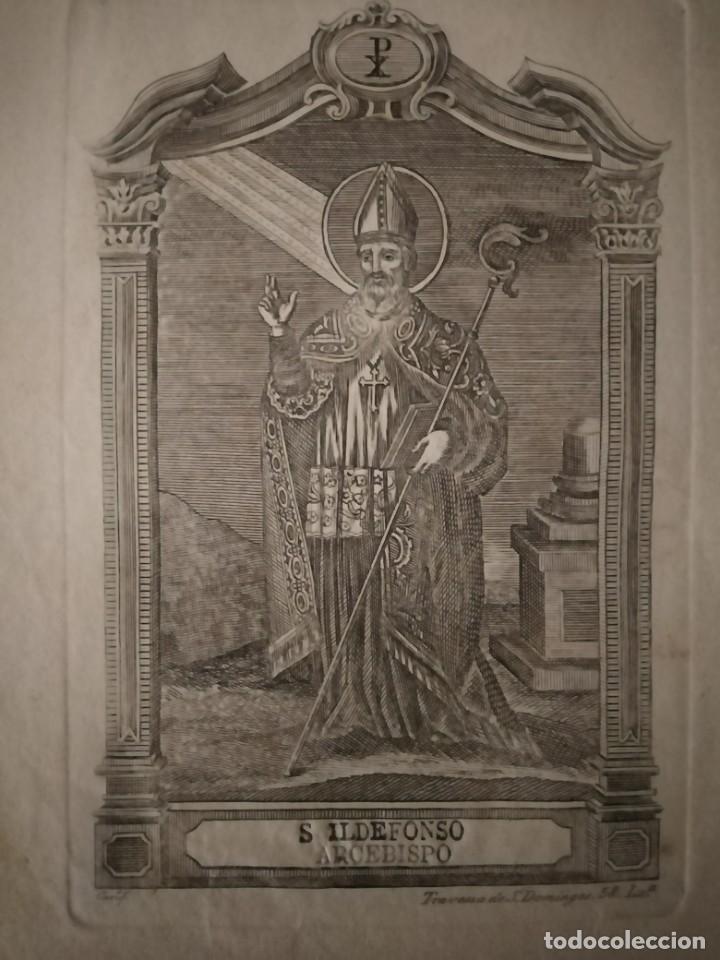 Arte: Antiguo Grabado de San Ildefonso. - Foto 2