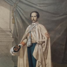 Arte: GRABADO DEL REY, FRANCISCO DE ASÍS DE BORBON - AÑO 1864 - 25 X 36. Lote 212058018