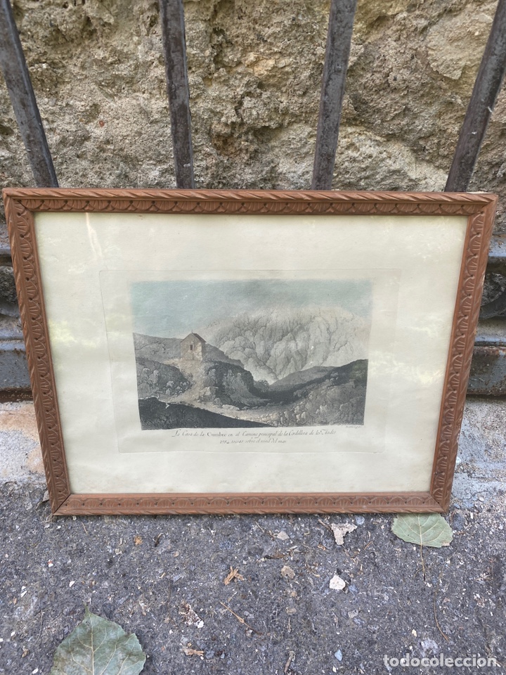 Art: Grabado La casa de la cumbre en el camino principal de la cordillera de los Andes 1984