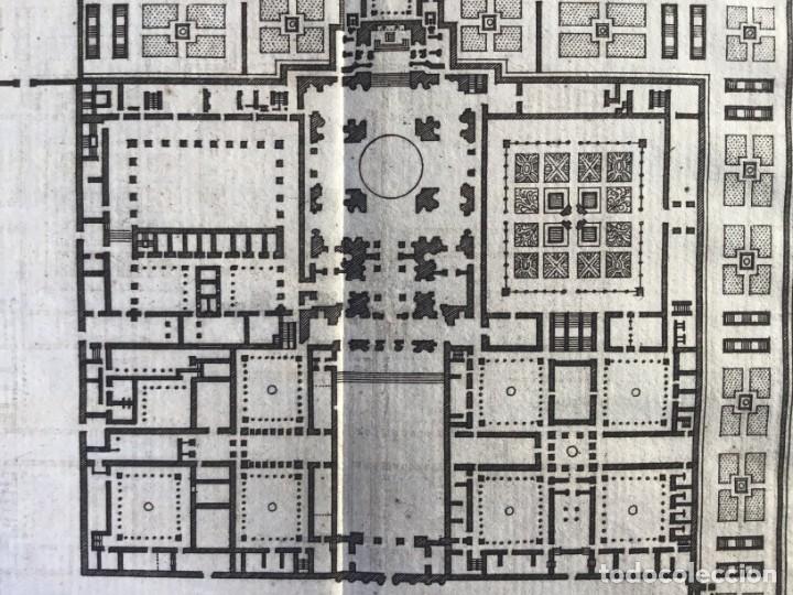 Arte: GRABADO. ESPA&Ntilde;A. MADRID. MONASTERIO DE EL ESCORIAL. PLANO PLANTA EDIFICIO. VAN DER AA. - Foto 3