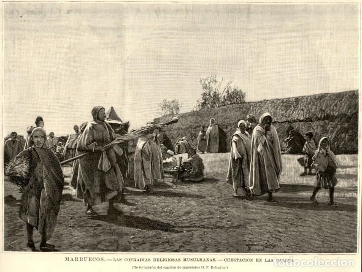 Art: 1894 - Marruecos - Las cofradias religiosas musulmanas - Cuestaci&oacute;n - La Ilustraci&oacute;n Espa&ntilde;ola