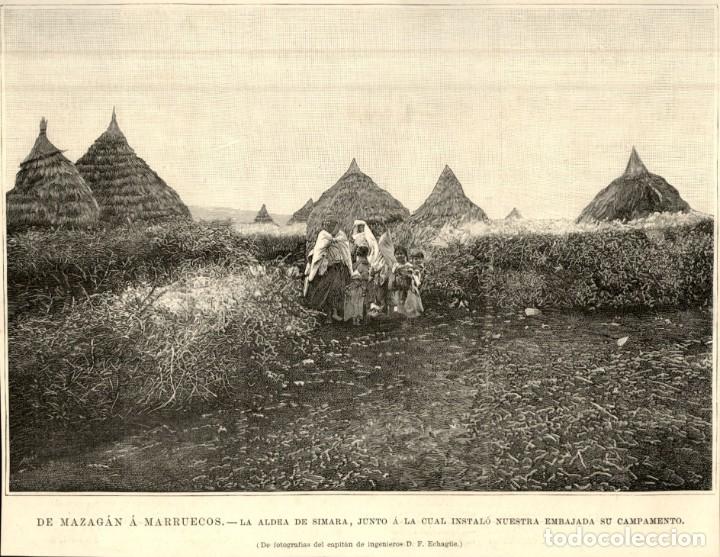 Arte: 1894 - Mazagan a Marruecos - La Aldea de Simara - La Ilustraci&oacute;n Espa&ntilde;ola