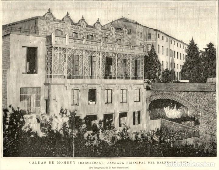Kunst: 1894 - Caldas de Monbuy Barcelona - Balneario Rius - La Ilustraci&oacute;n Espa&ntilde;ola