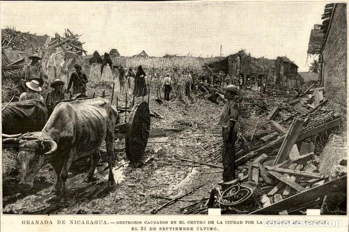 Arte: 1894 - Granada de Nicaragua - Explosion del polvorin - La Ilustraci&oacute;n Espa&ntilde;ola