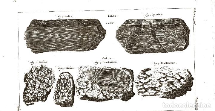 Arte: Grabado original 1763. Talco. Mineral. - Foto 1