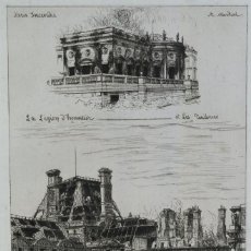 Arte: ADOLPHE MARTIAL POTEMONT (1828-1883) GRABADO AGUAFUERTE LA LEGION D’HONNEUR ET LES TUILERIES. Lote 213734757