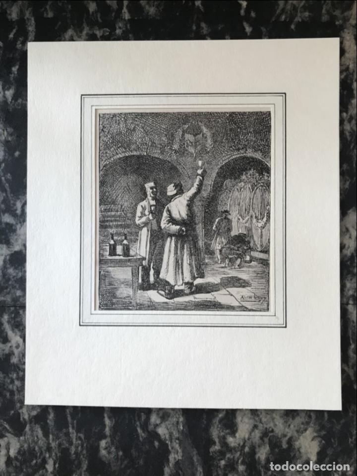 Arte: Probando vino en la bodega, 1877. Alph. Levy - Foto 2