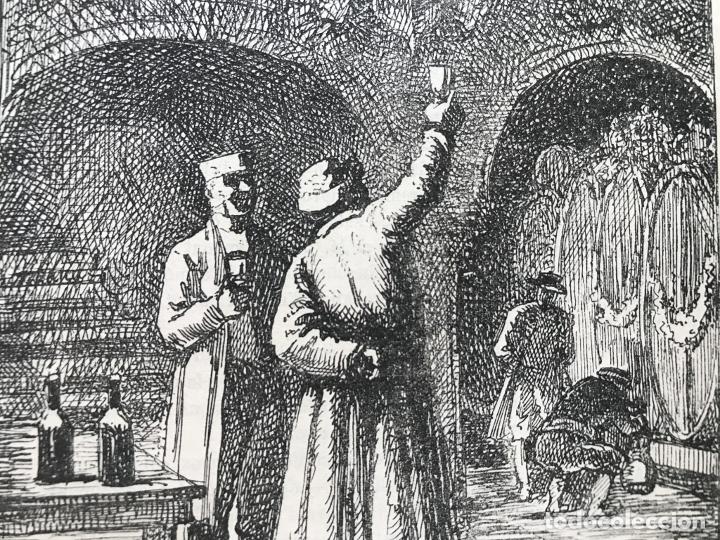 Arte: Probando vino en la bodega, 1877. Alph. Levy - Foto 4