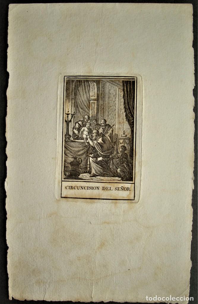 GRABADO ANTIGUO SIGLO XVIII.CIRCUNCISIÓN DEL SEÑOR. (Arte - Grabados - Antiguos hasta el siglo XVIII)