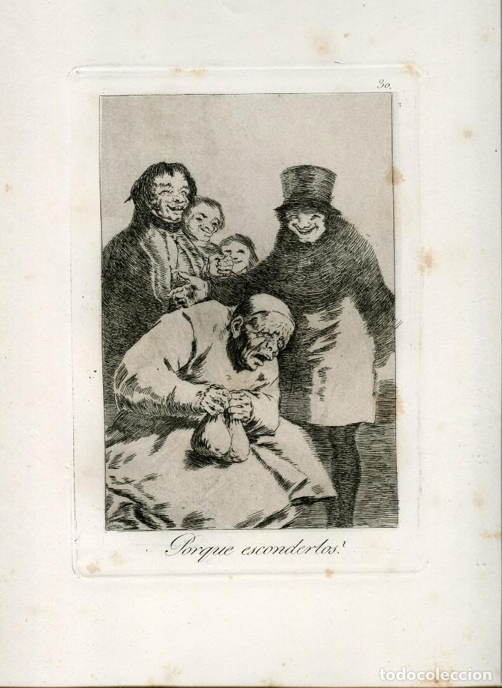 Art: Porque esconderlos, grabado n&ordm; 30 original de Goya 5&ordf; edici&oacute;n (1881-1886)