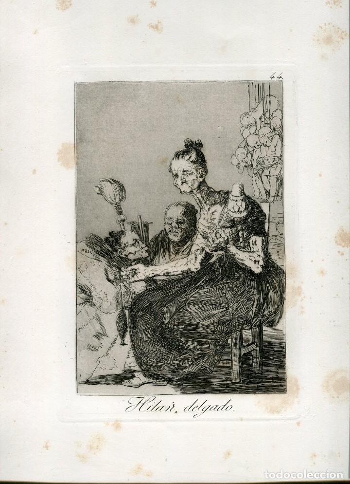 Art: Hilan delgado, grabado n&ordm; 44 original de Goya 5&ordf; edici&oacute;n (1881-1886)